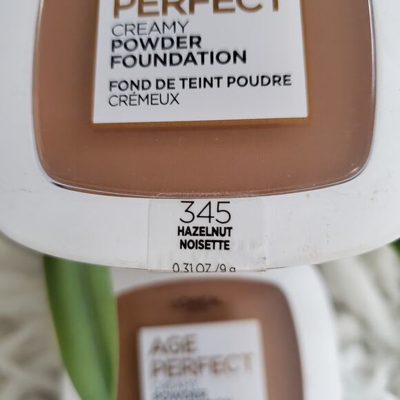 L'Oreal Age Perfect Creamy Powder Foundation Bundle Hazelnut 345 - Picture 3 of 6